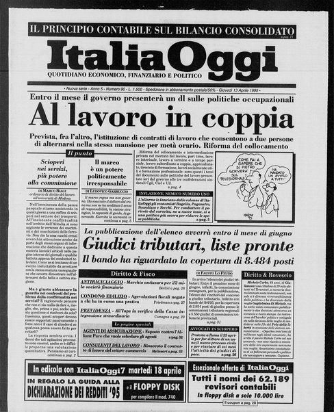 Italia oggi : quotidiano di economia finanza e politica